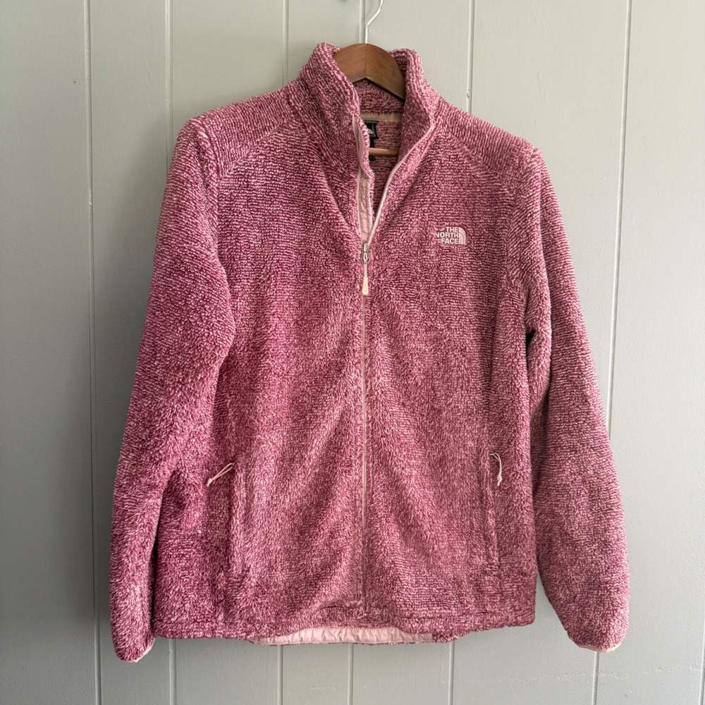 The North Face Womens Osito Full Zip Fleece Jacket XL Dusty Rose Fuzzy Gorpcore